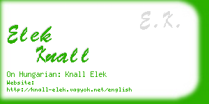 elek knall business card